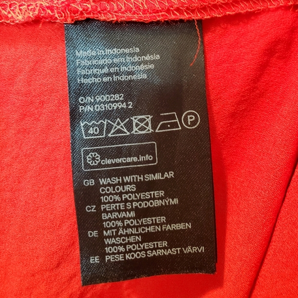 H&M V Neck Longsleeve Blouse/Red - Picture 5 of 7